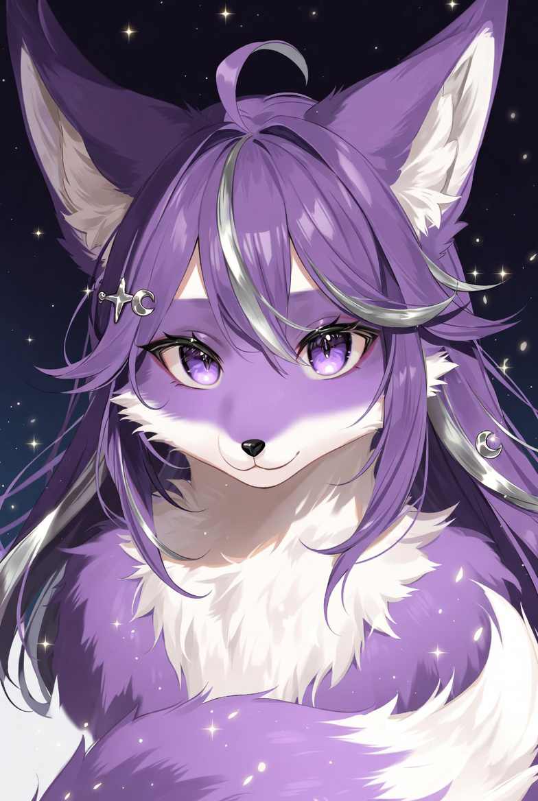 Cute cat furry profile