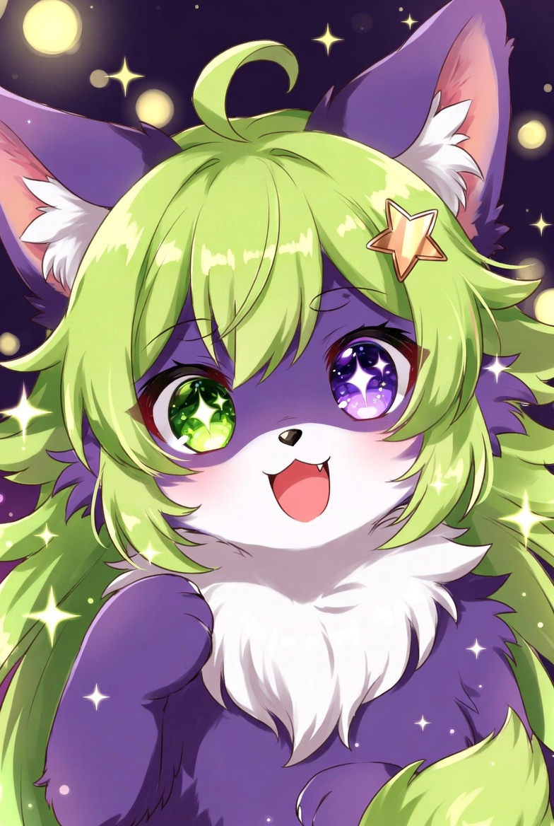 Cute wolf furry profile